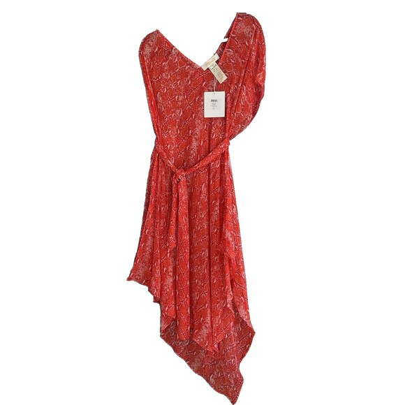 Diane Von Furstenberg Serena Dress Silk Python Print Kaftan Beach Cover Up M NWT - Picture 2 of 8